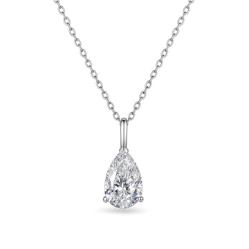 1.5ct Certified Lab Grown Diamond Pear‑Shaped Necklace in 14K