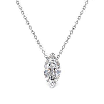 1.5ct Certified Lab Grown Diamond Marquise‑Shaped Necklace in 14K