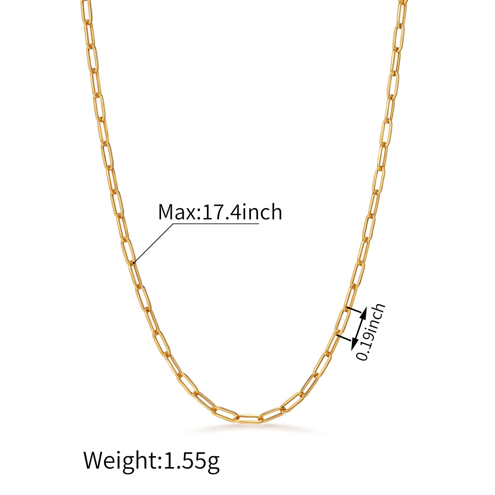 Paperclip Necklace In Small Size