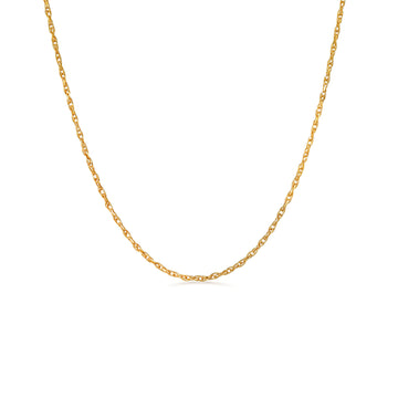 0.8mm 18K Yellow Gold Twisted Chain Necklace | 17.4"