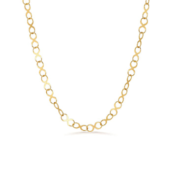 18K Yellow Gold Lace-Style Interwoven Link Necklace| 15.8"/17.7"/19.7"