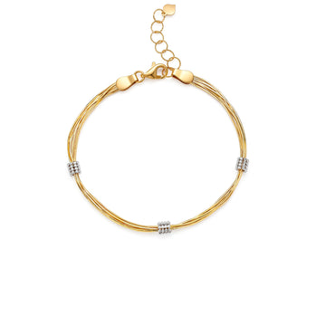 ⭐️Tassel Snake Chain Station Bracelet in 18K Gold