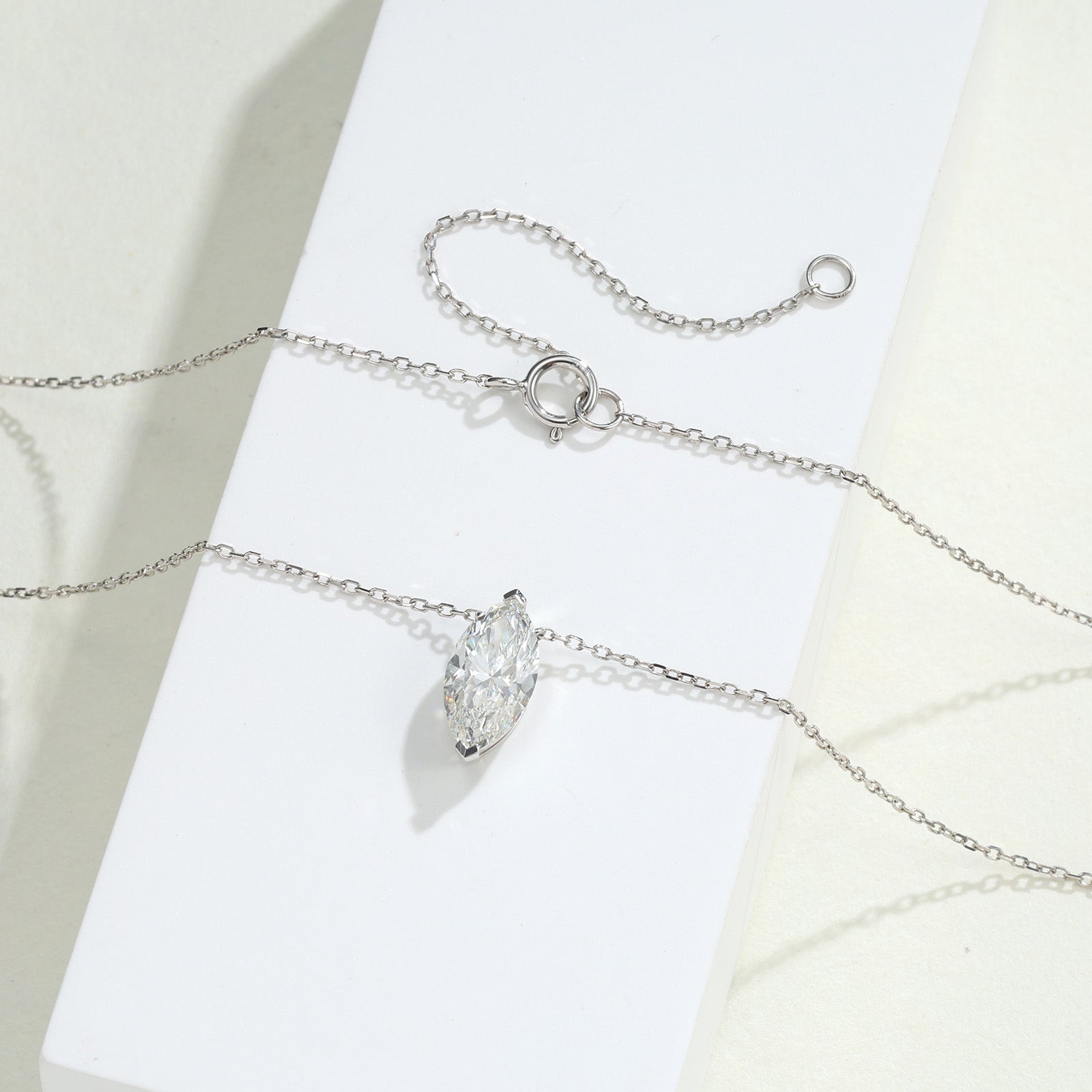 1.5ct Certified Lab Grown Diamond Marquise‑Shaped Necklace in 14K