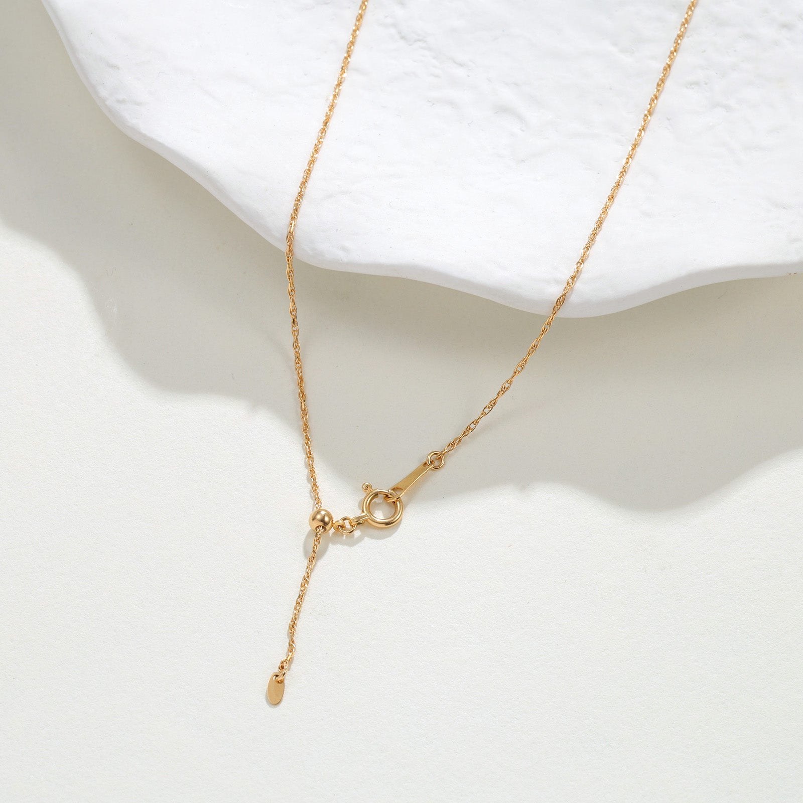 18K Solid Gold Twisted Chain Necklace (0.8mm)