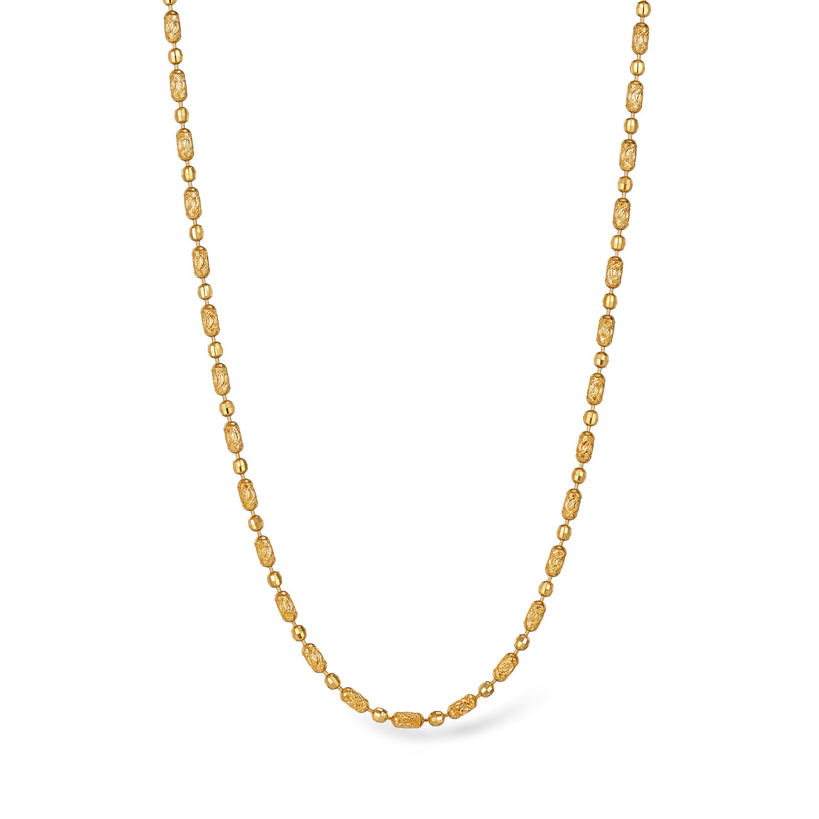 K18 Yellow Gold Diamond-Cut Bead Chain