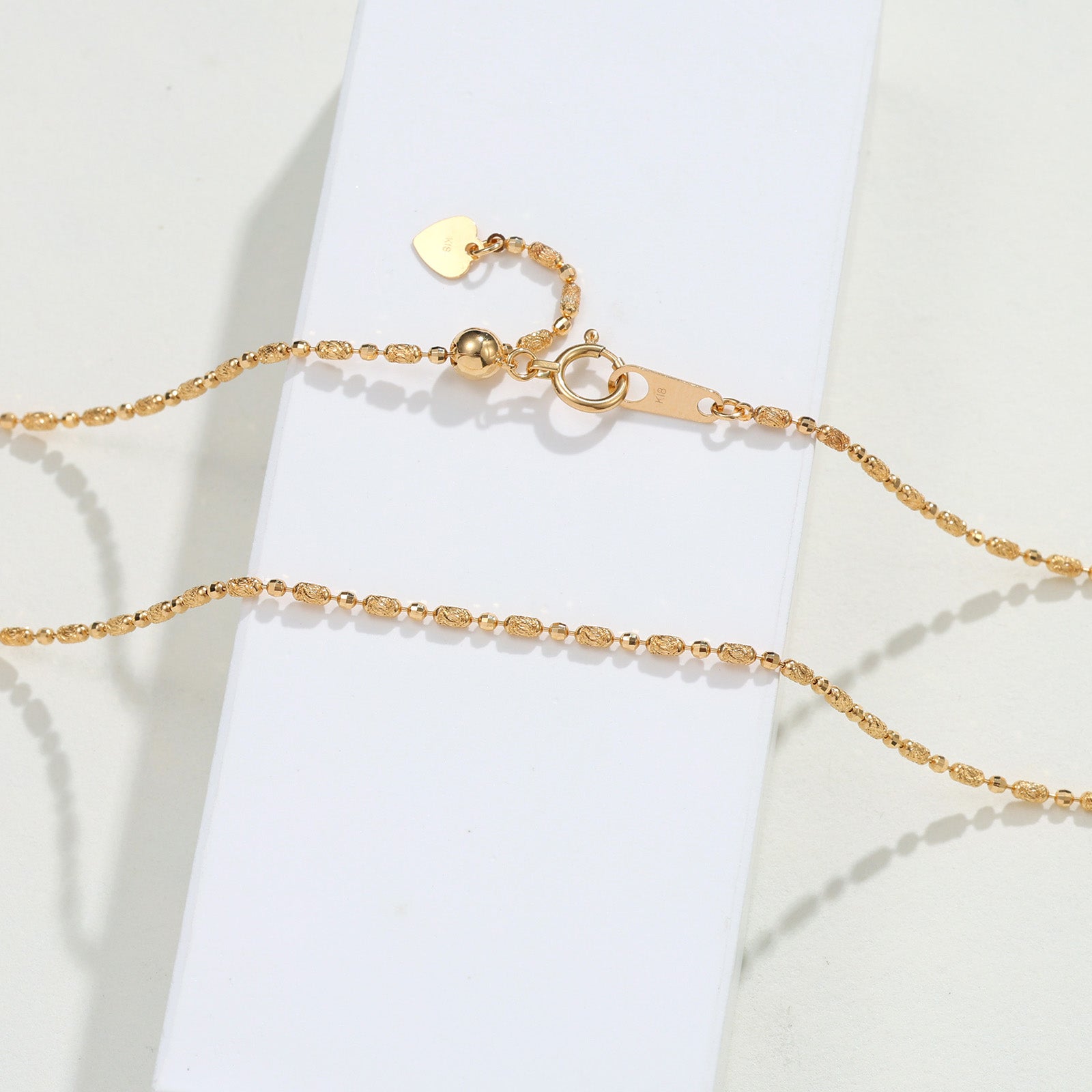 K18 Yellow Gold Diamond-Cut Bead Chain