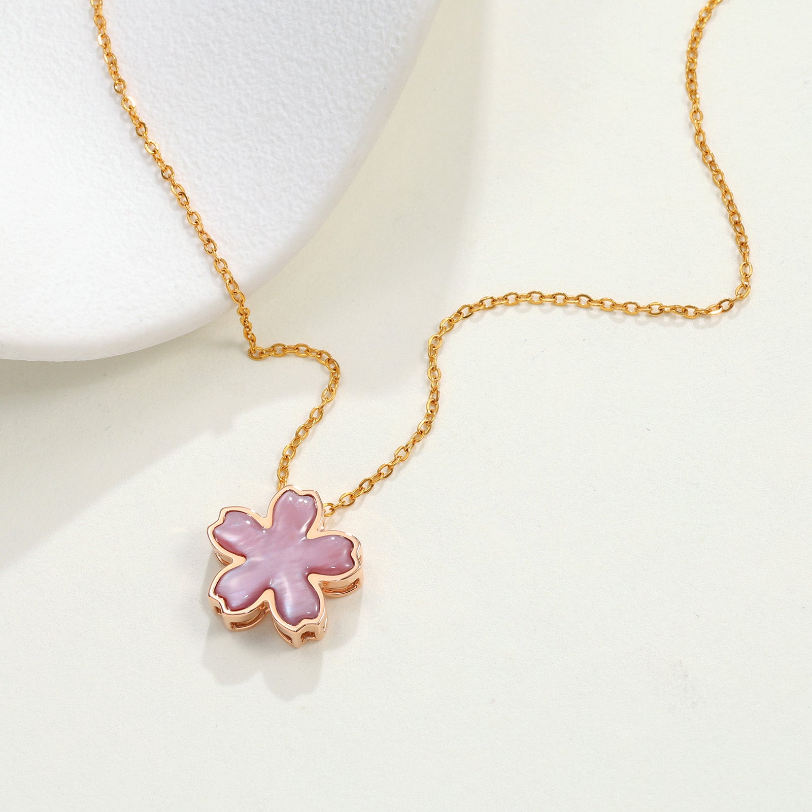 18K Rose Gold Radiant Cut Cherry Blossom Diamond Pendant (Pendant Only)