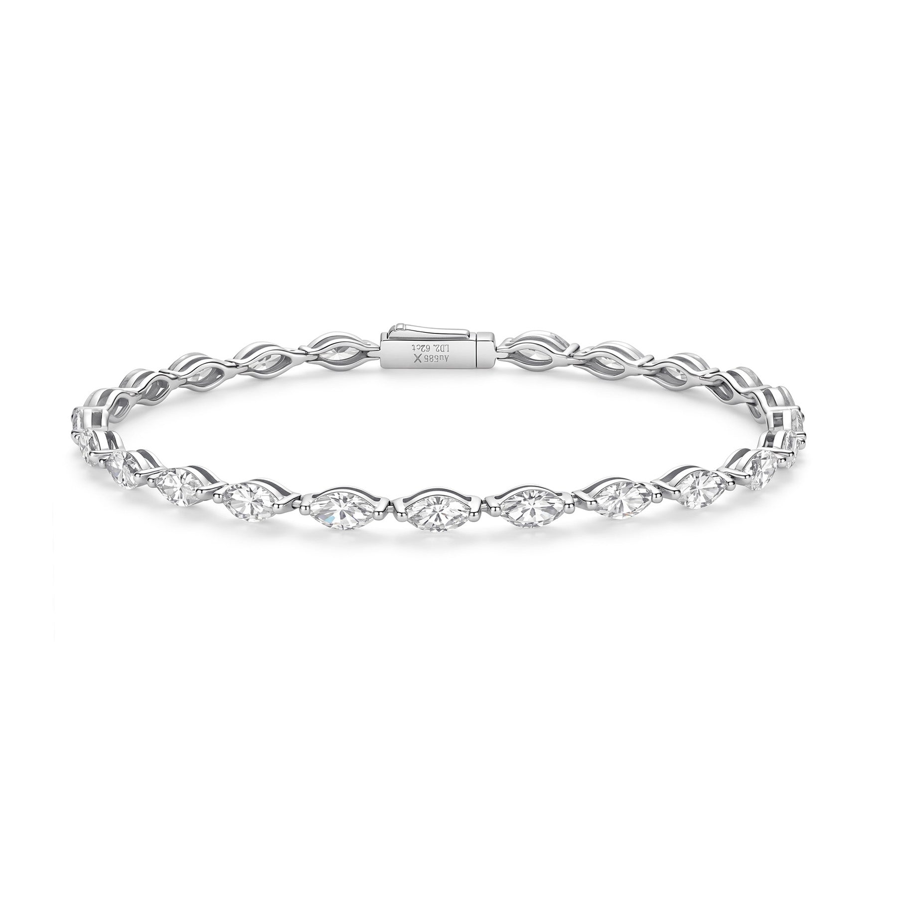 Marquise-Cut Lab-Grown Diamond Tennis Bracelet(0.112-0.114ct)
