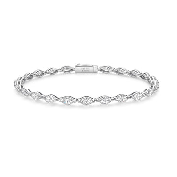 Marquise-Cut Lab-Grown Diamond Tennis Bracelet(0.112-0.114ct)