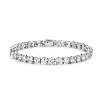 PT900 Platinum Lab-Grown Diamond Round Brilliant Tennis Bracelet (≈0.41ct/p)