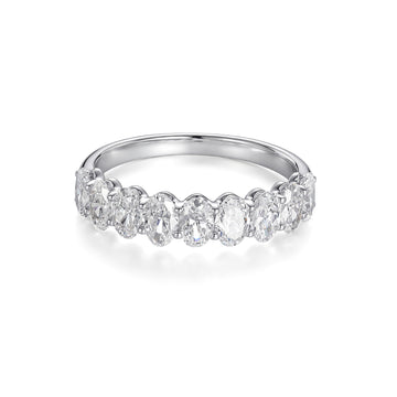 Oval-Cut Half Eternity Lab-Grown Diamond Ring（0.17 Each）
