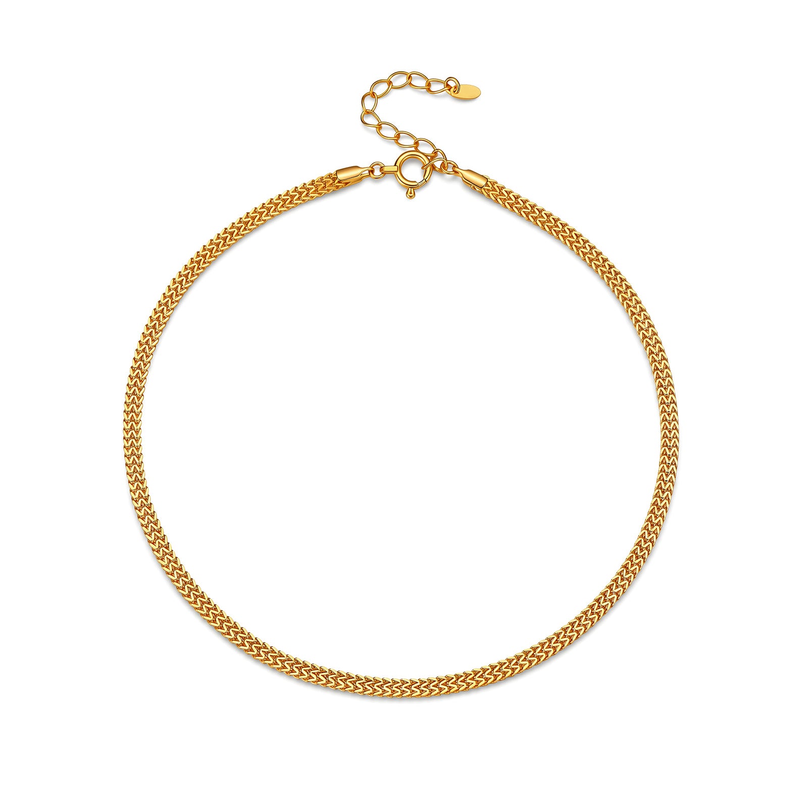 18K Gold Adjustable Stainless Steel Anklet
