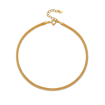 18K Gold Adjustable Stainless Steel Anklet
