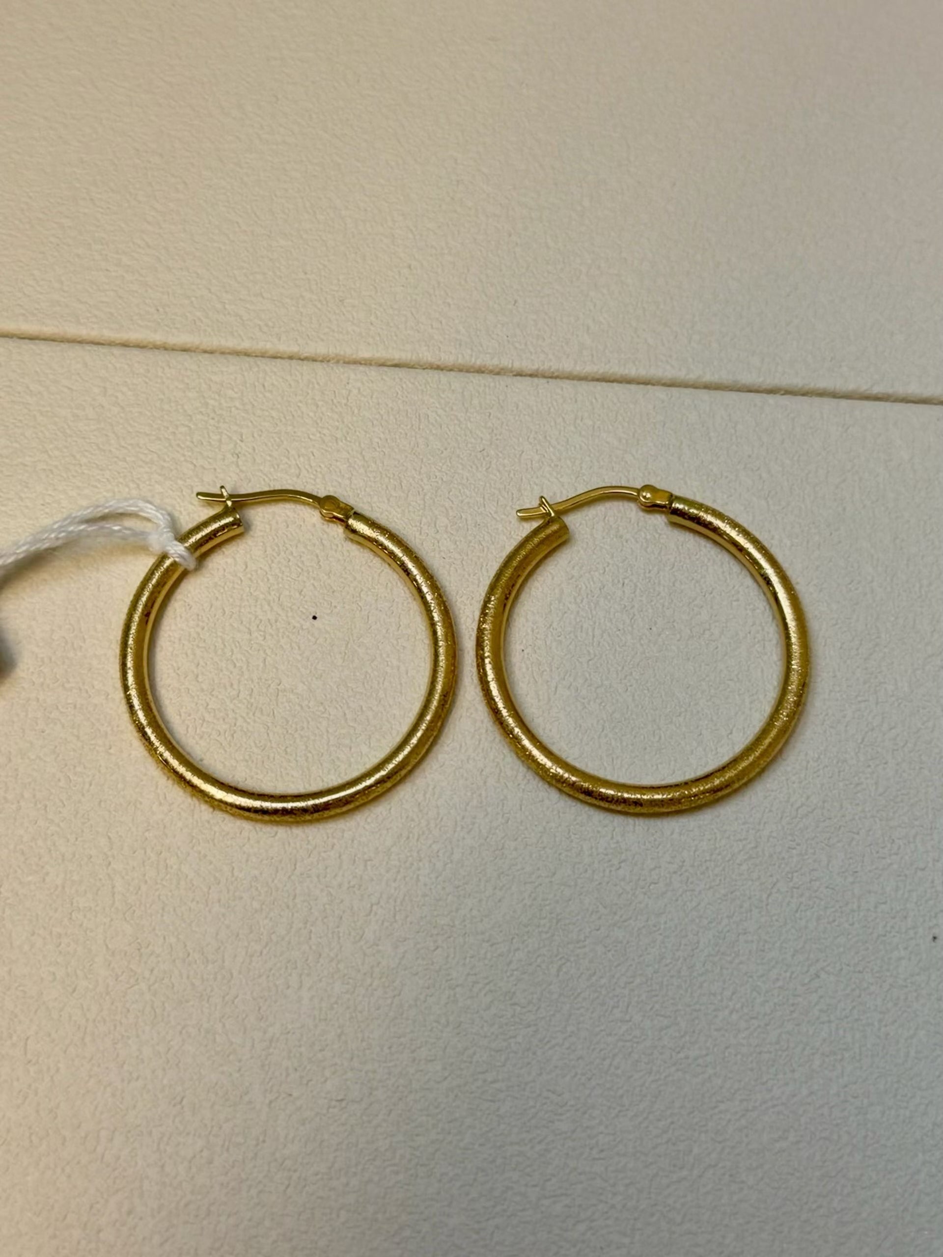 30mm Circle Earrings In 18K Yellow Gold