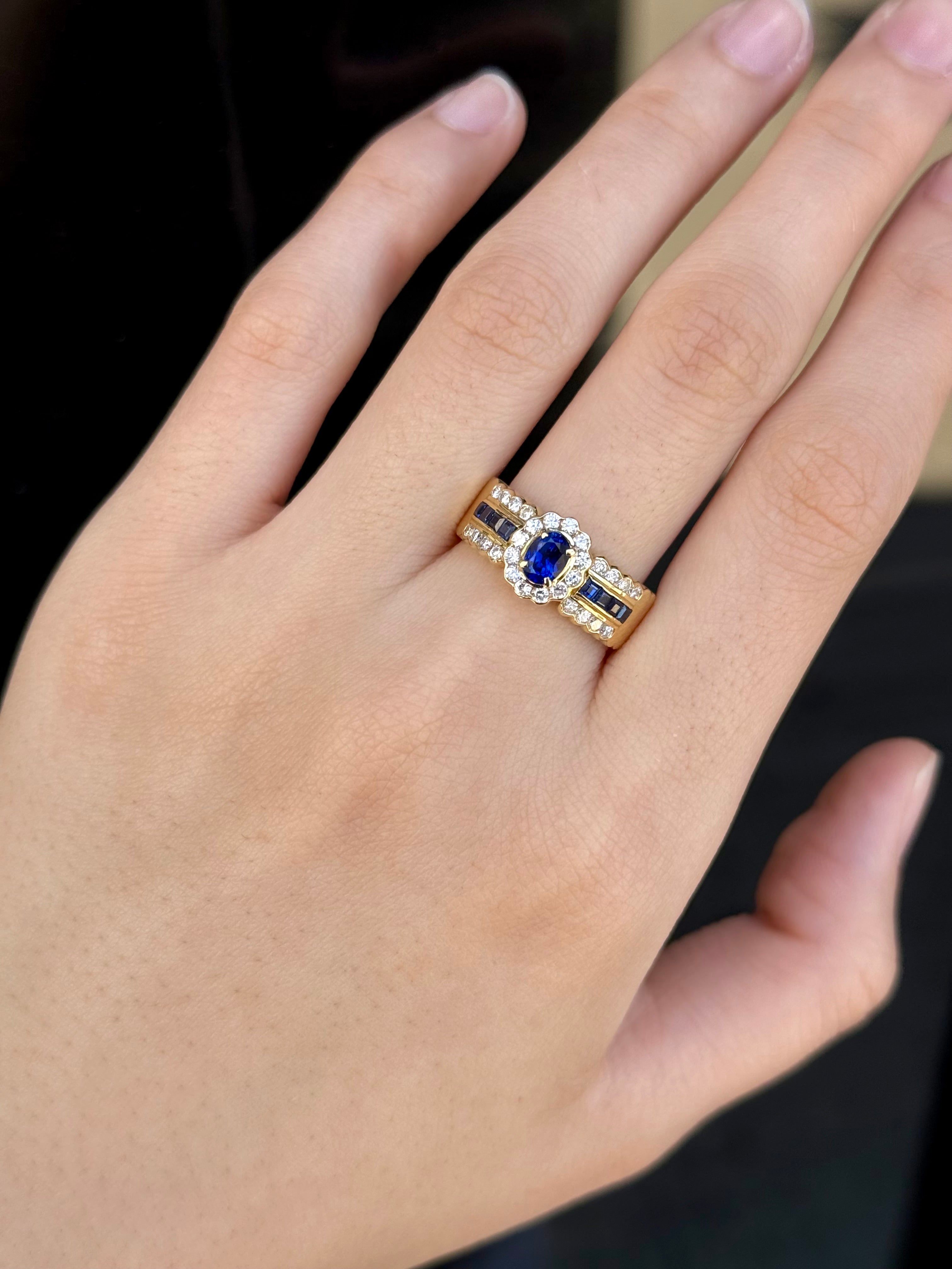 Sapphire Ring In 18K Yellow Gold
