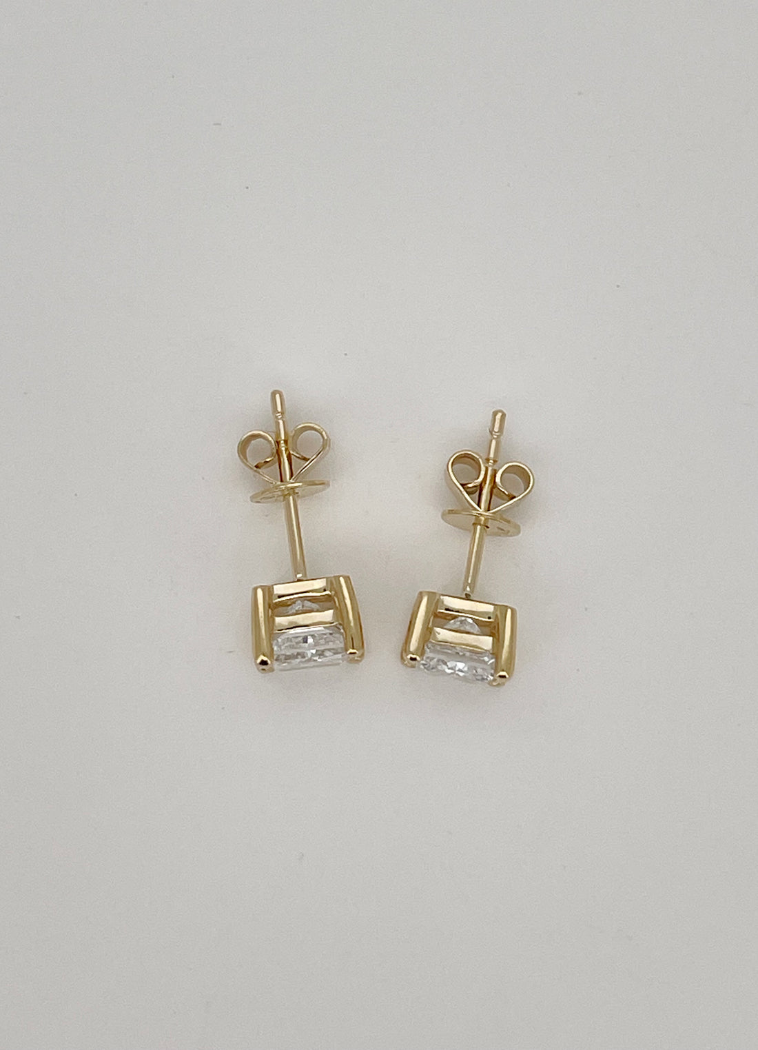 Princess Cut Lab Grown Diamond Stud Earrings 1.5CT