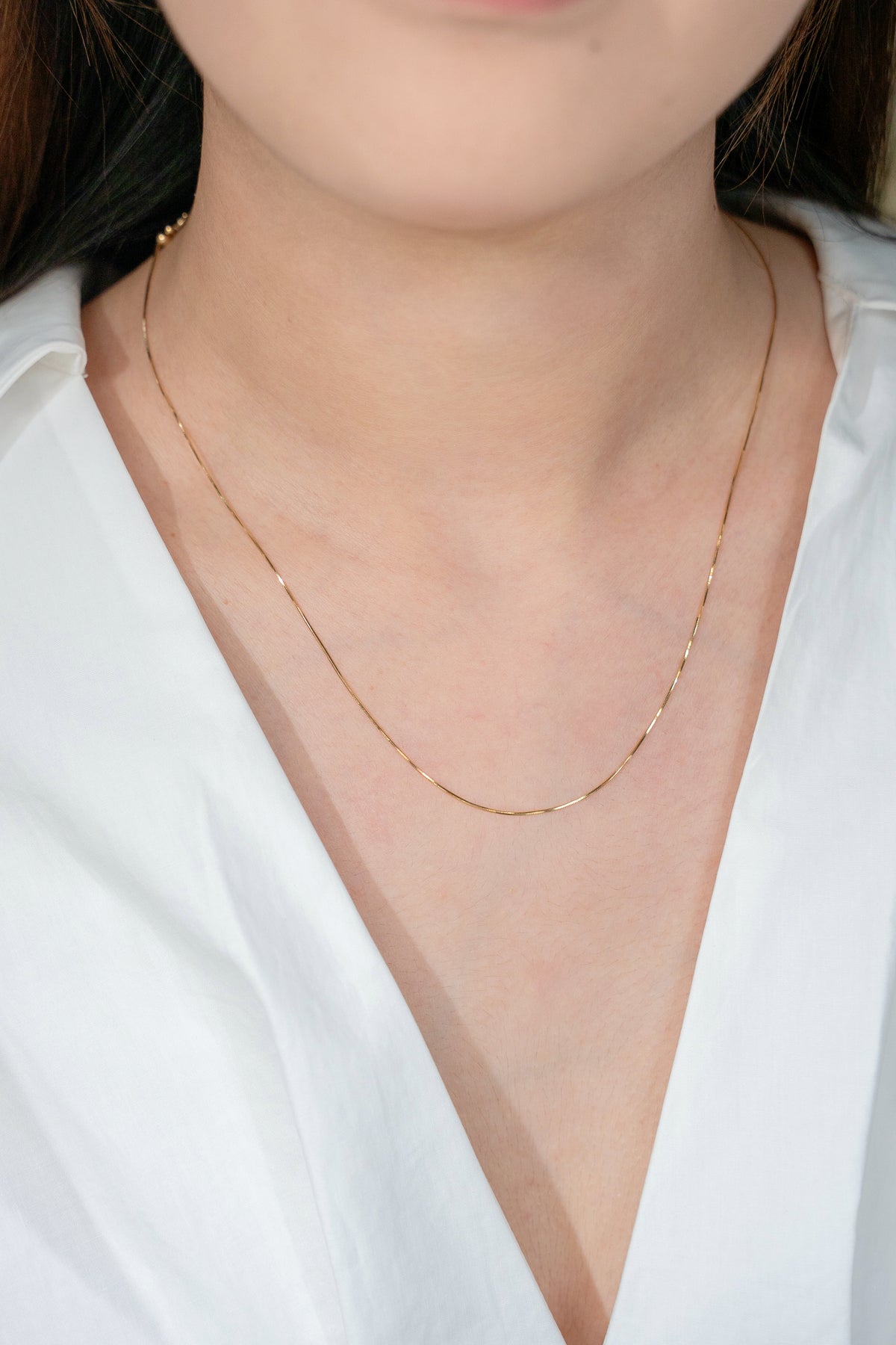 0.6mm Snake Chain Necklace | 17.7"