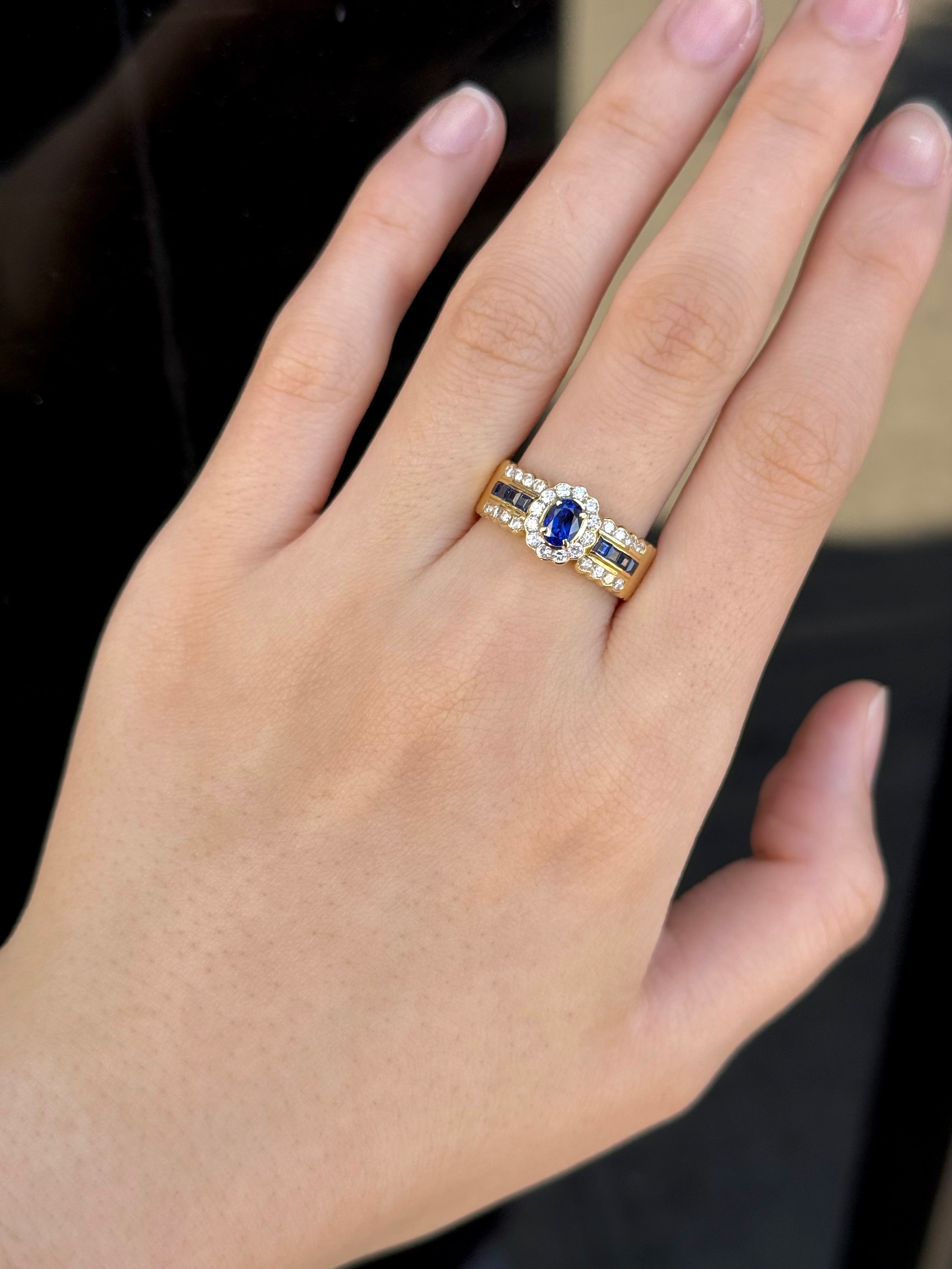 Sapphire Ring In 18K Yellow Gold