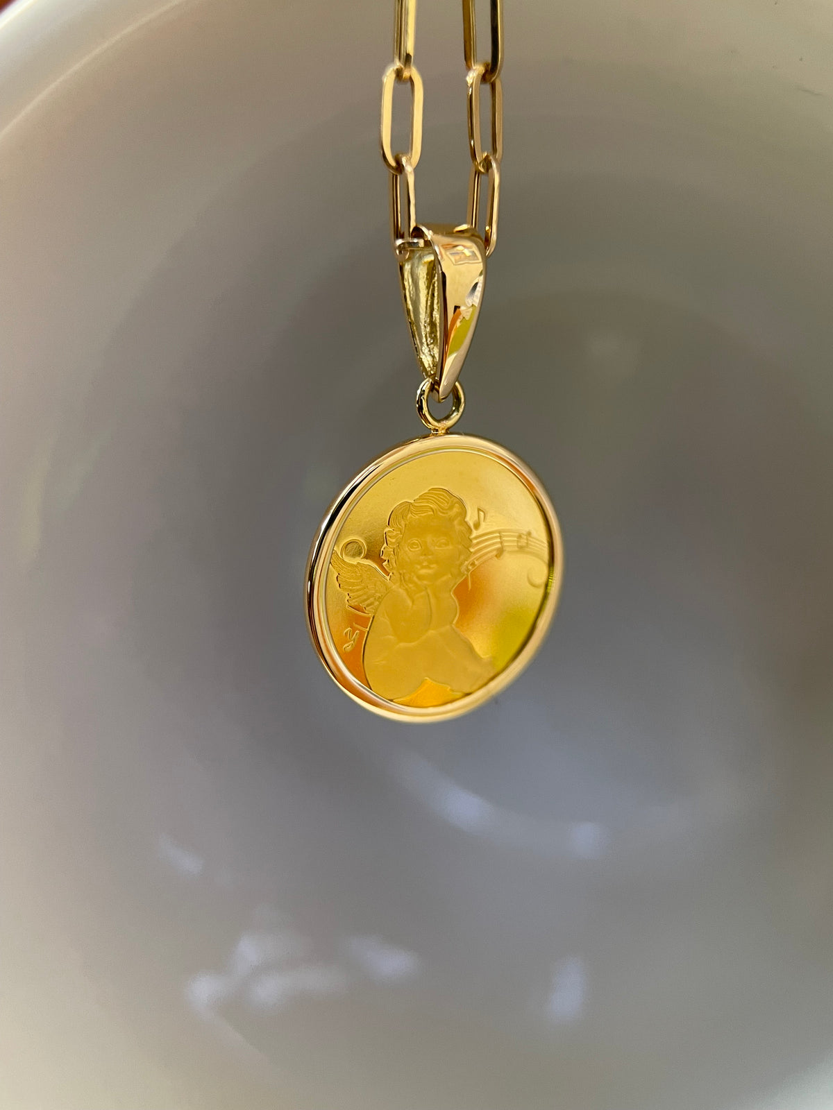 ⭐️24K Cherub Angel Gold Coin Pendant