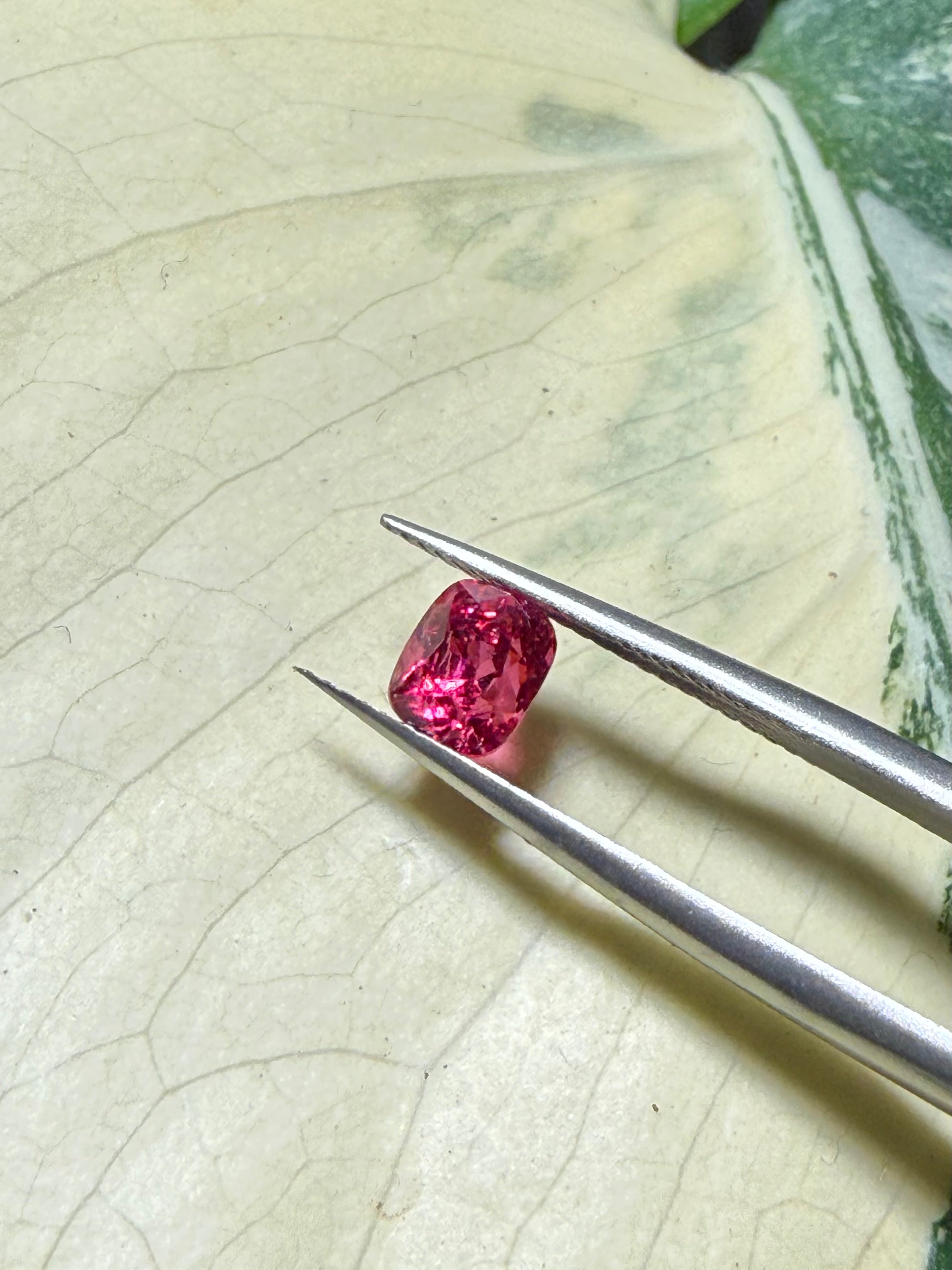 1.02CT Certified Super Fuchsia Pink Spinel Gemstone – Cushion Cut | Guild Certified