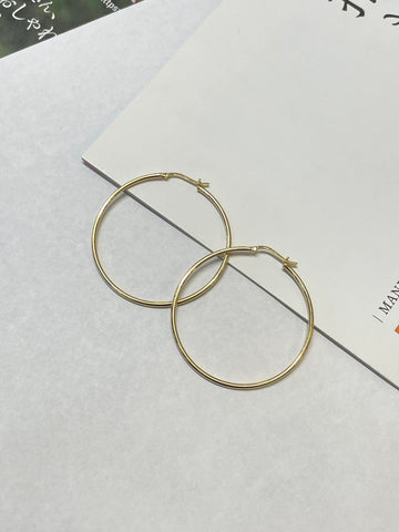 40mm Hoop Earrings In 18K Yellow Gold