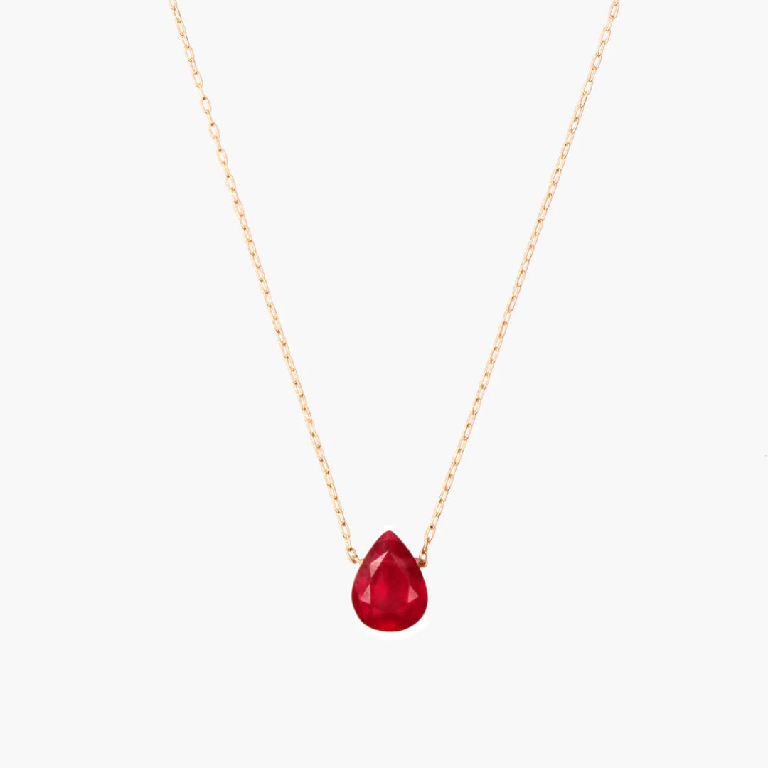 KAORU Ruby Necklace In 18K Yellow Gold