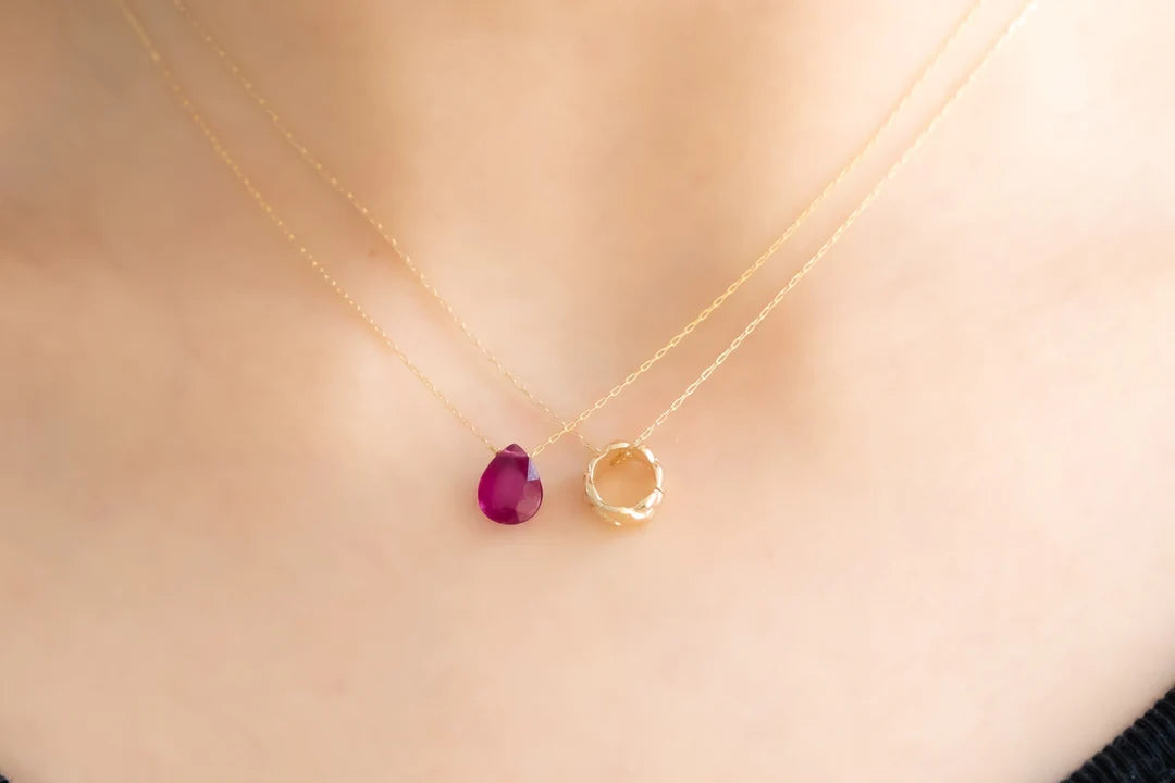 KAORU Ruby Necklace In 18K Yellow Gold