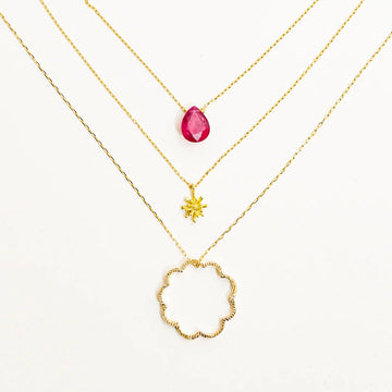KAORU Ruby Necklace In 18K Yellow Gold
