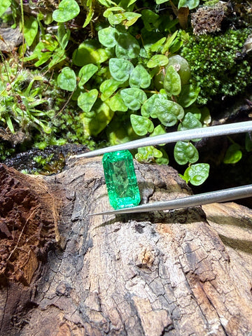 2.48CT Genuine Colombian Emerald Gemstone – Rectangular Emerald Cut | Vivid Green | Muzo Origin | Guild Certified