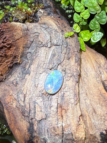 1.77CT Genuine Australian Black Opal Gemstone – Oval Cabochon | Play‑of‑Color | Australian Origin