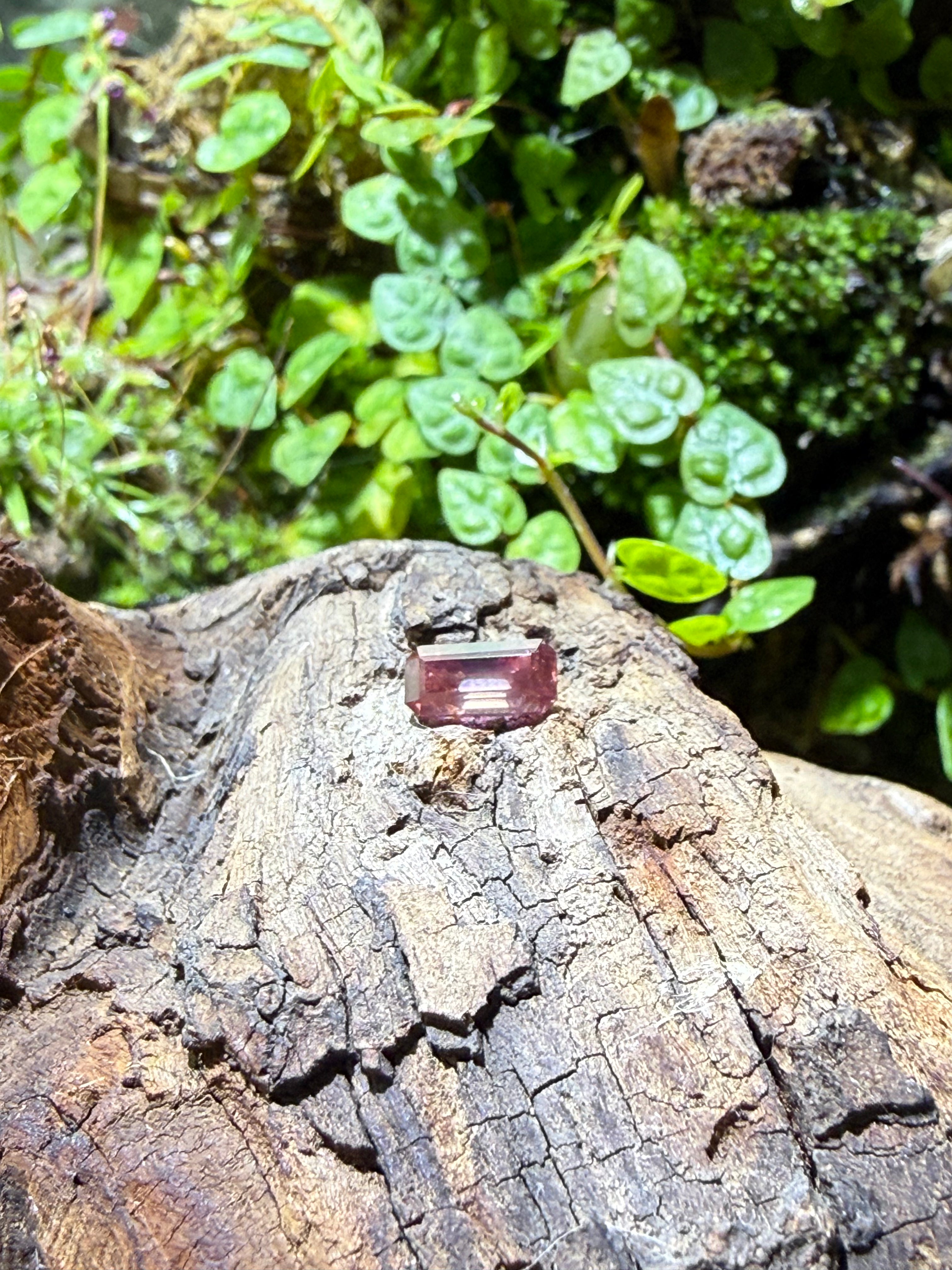 0.96CT Natural Padparadscha Sapphire Gemstone – Emerald Cut