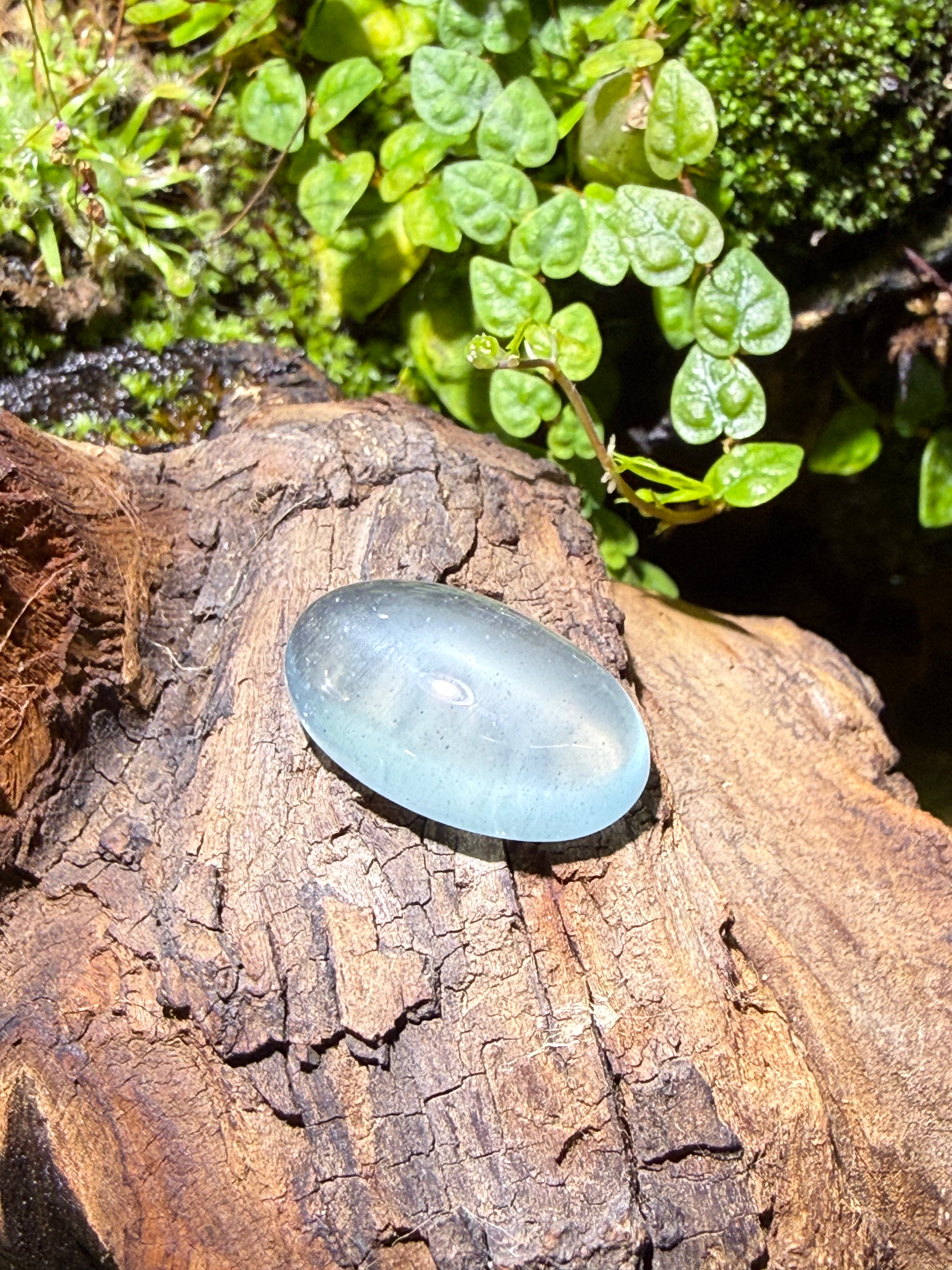 11.5CT Natural Aquamarine Gemstone – Oval Cabochon Loose Gem