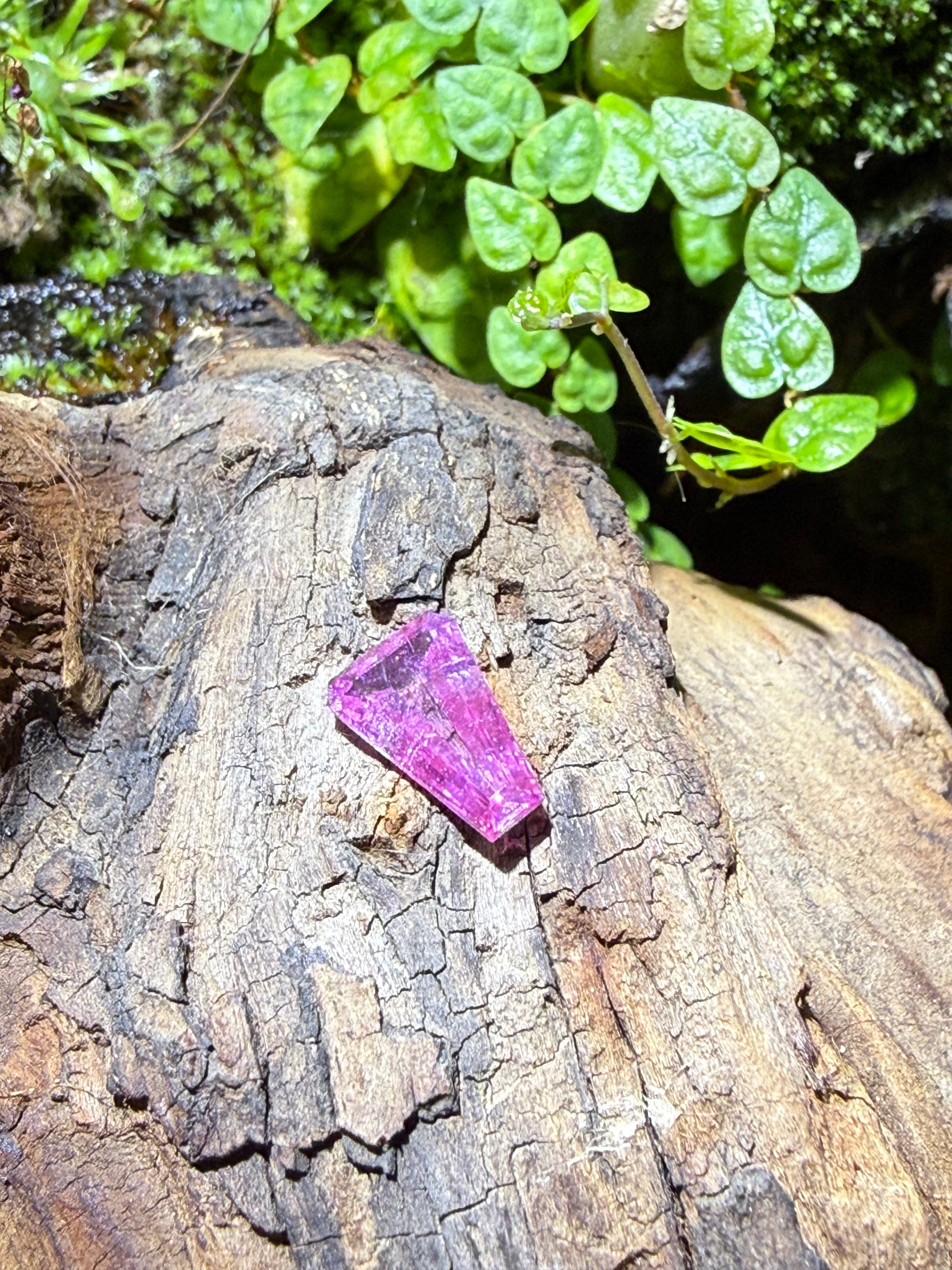 1.81CT Certified Padparadscha‑Hue Sapphire Gemstone – Trapezoid Cut | Guild Certified