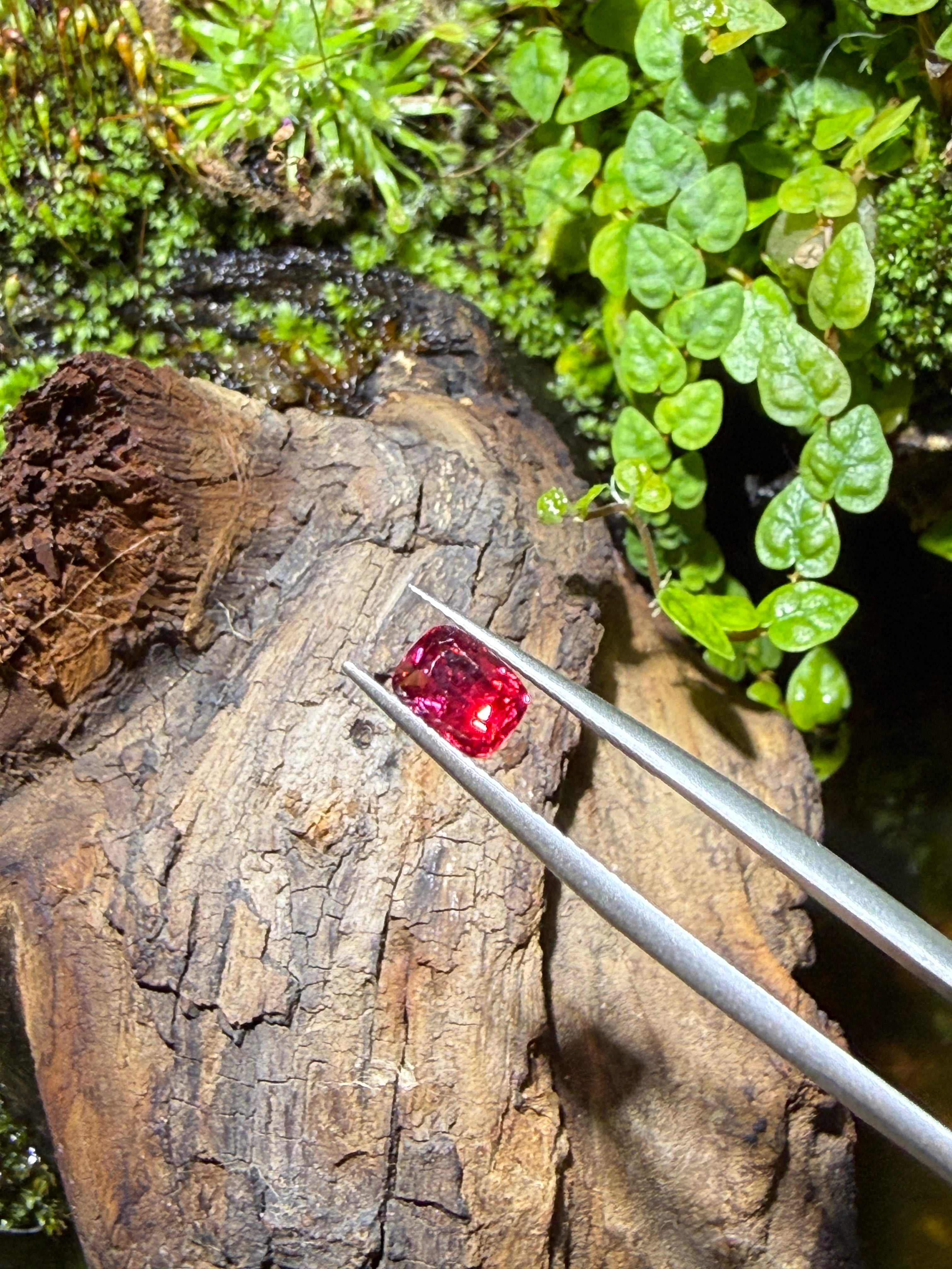 1.06CT Certified Fuchsia Pink Spinel Gemstone – Cushion Cut | Guild Certified