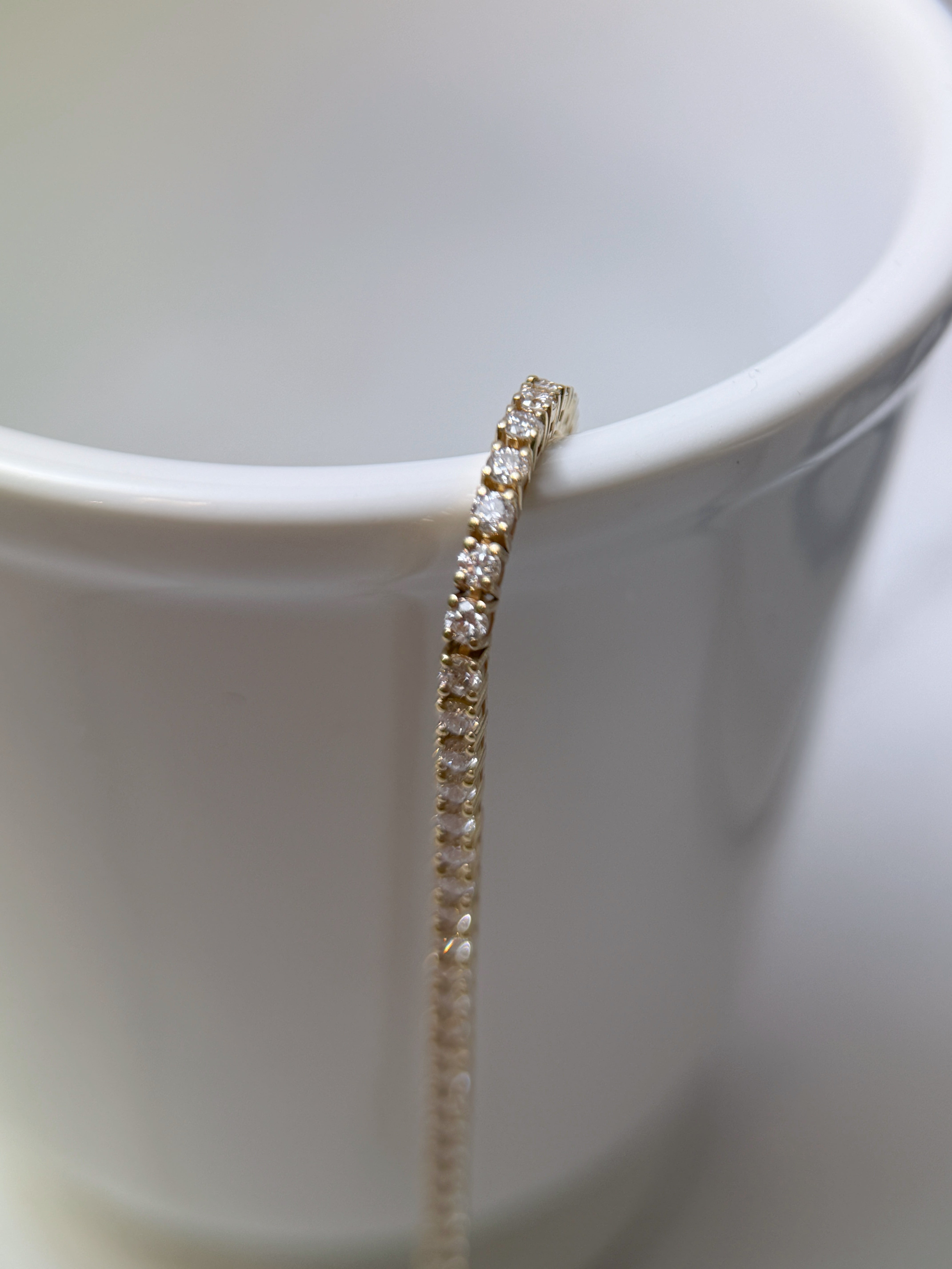 2.57 Carat Tennis Bracelet In 14K Yellow Gold