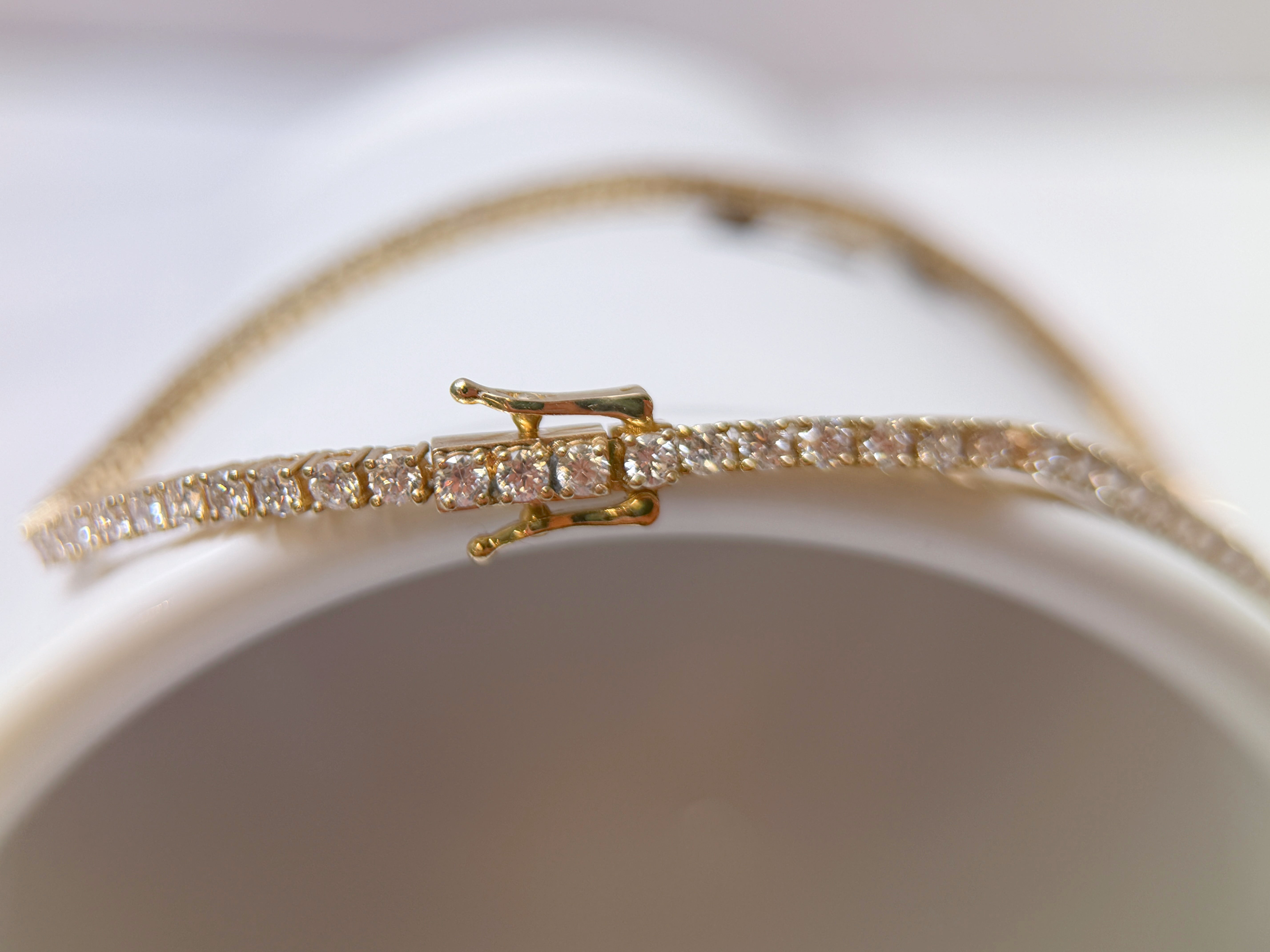 2.57 Carat Tennis Bracelet In 14K Yellow Gold