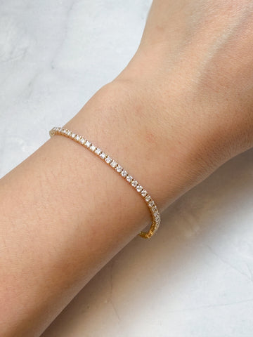2.57 Carat Tennis Bracelet In 14K Yellow Gold