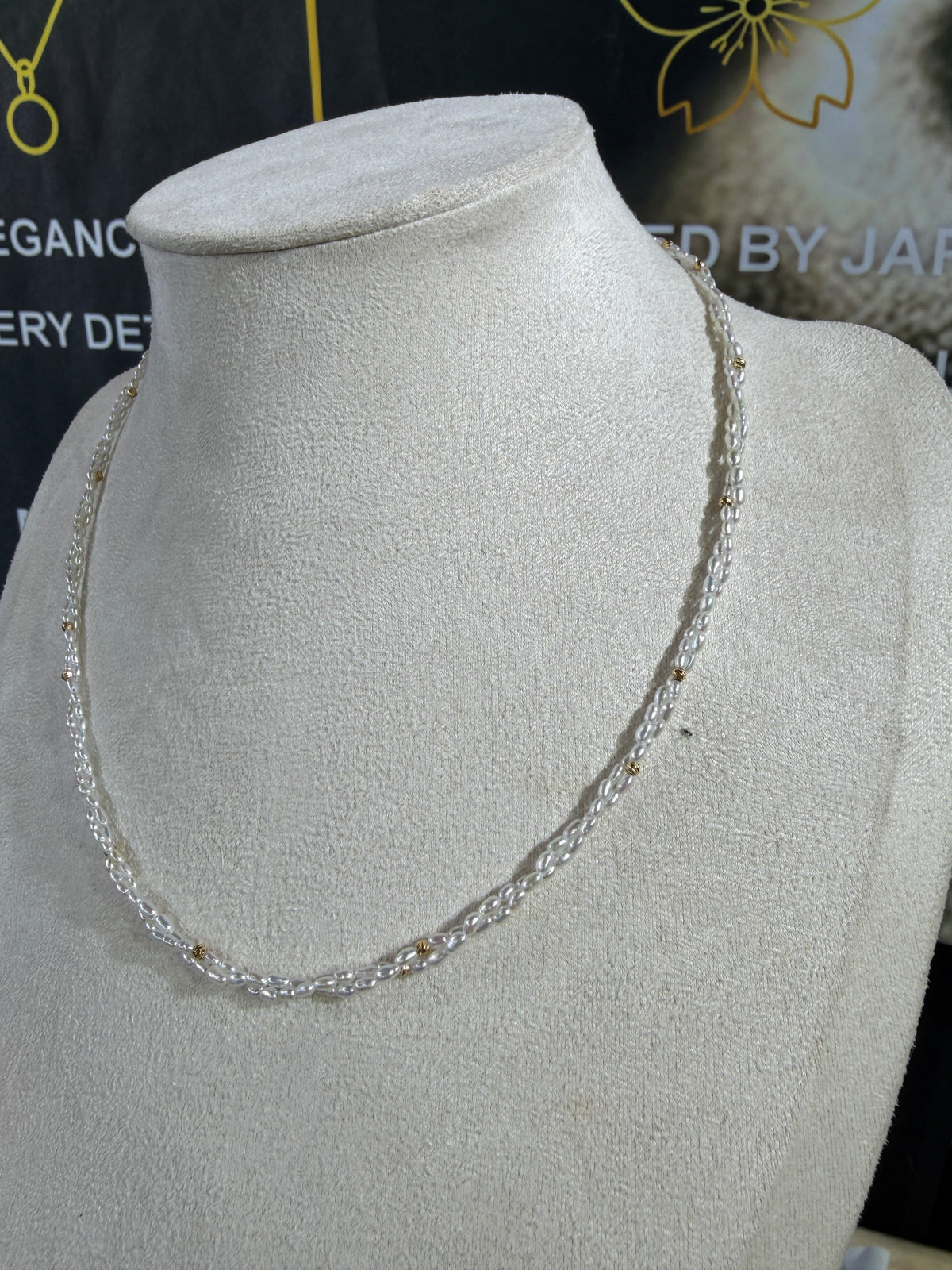 Twisted Double-Strand Akoya Keshi Pearl Necklace