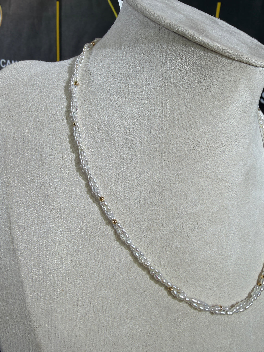 Twisted Double-Strand Akoya Keshi Pearl Necklace