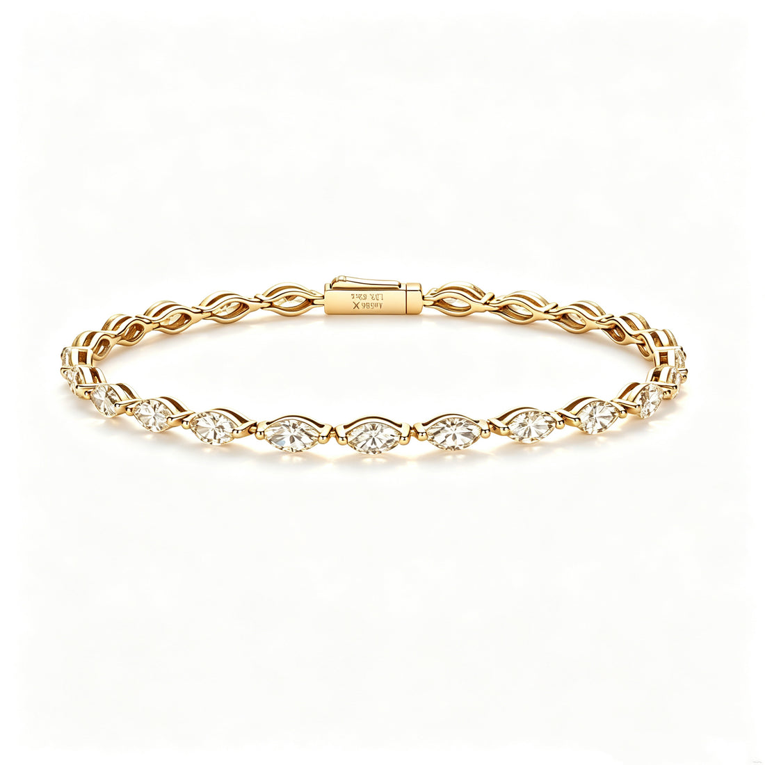 Marquise-Cut Lab-Grown Diamond Tennis Bracelet