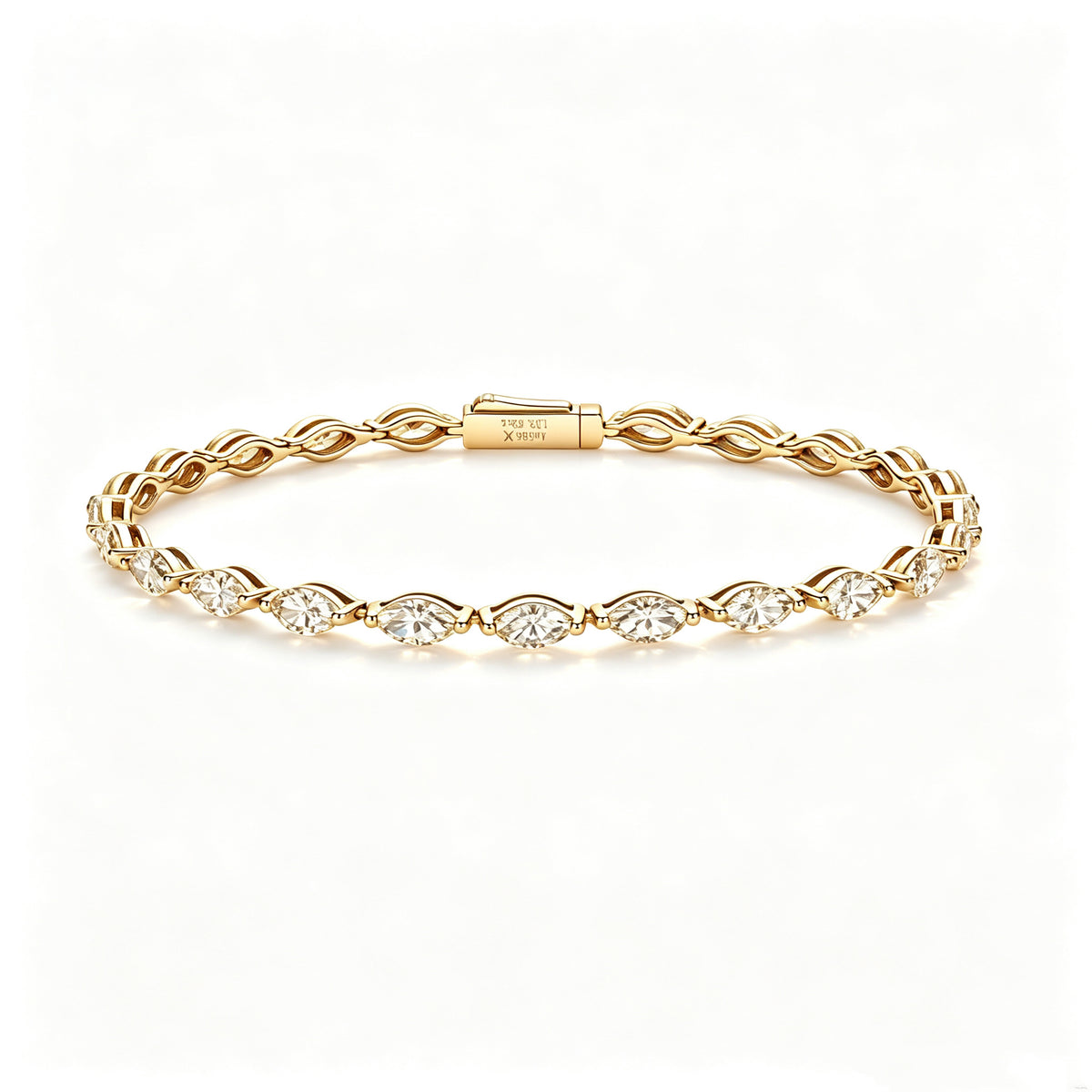 Marquise-Cut Lab-Grown Diamond Tennis Bracelet