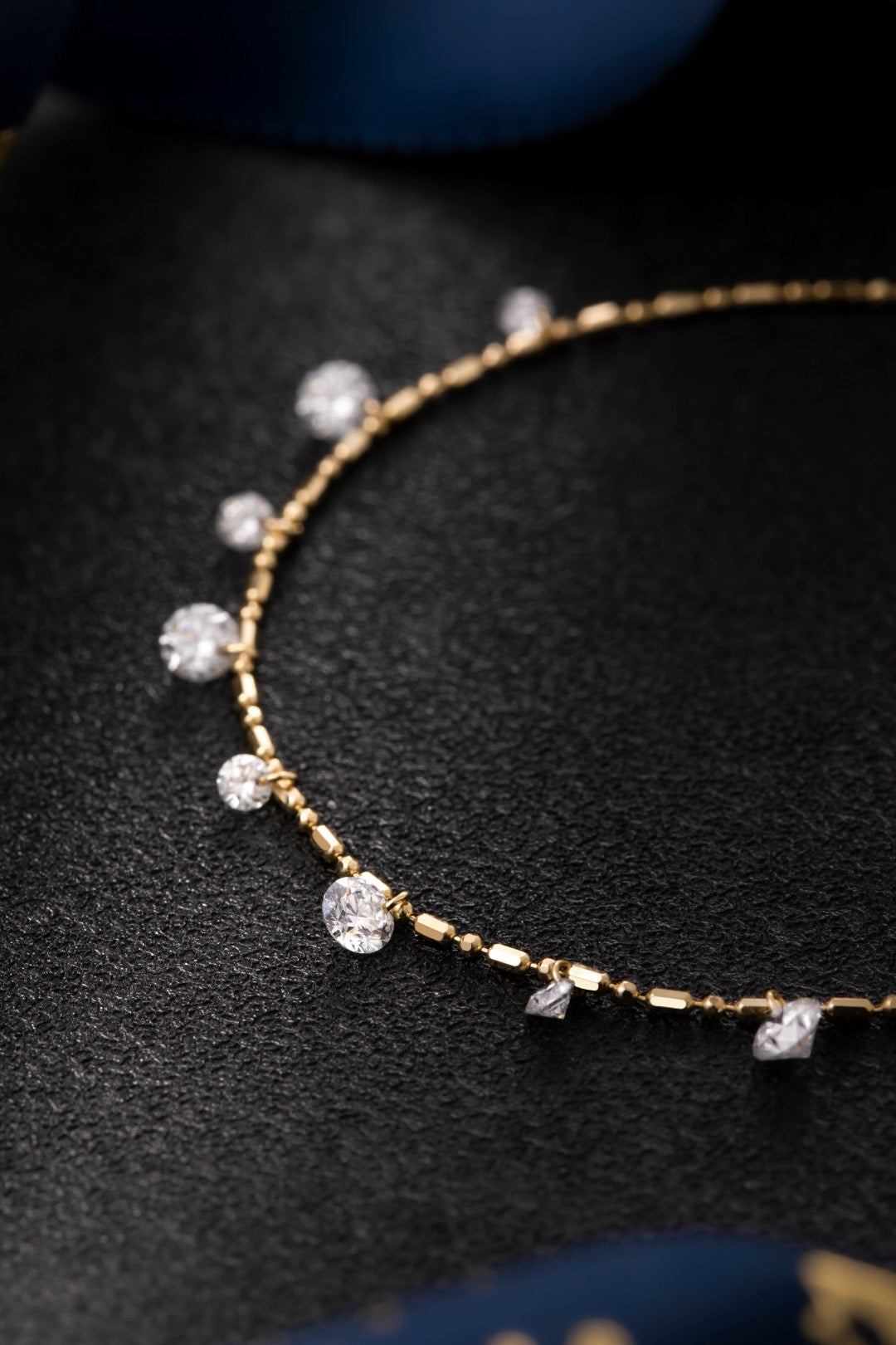 0.96CT Dangling Lab‑Grown Diamond Station Bracelet in 18K