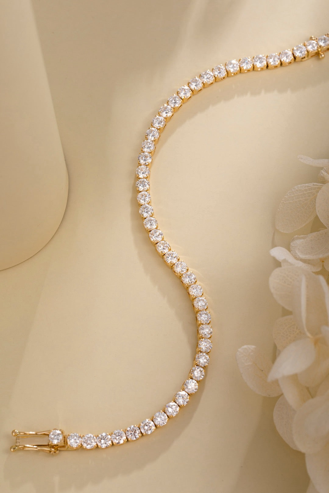 5.33CT Full‑Bezel Set Lab‑Grown Diamond Tennis Bracelet in 14K
