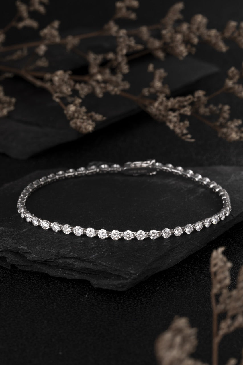 5.1CT Round Lab‑Grown Diamond Tennis Bracelet With Box Clasp in 10K