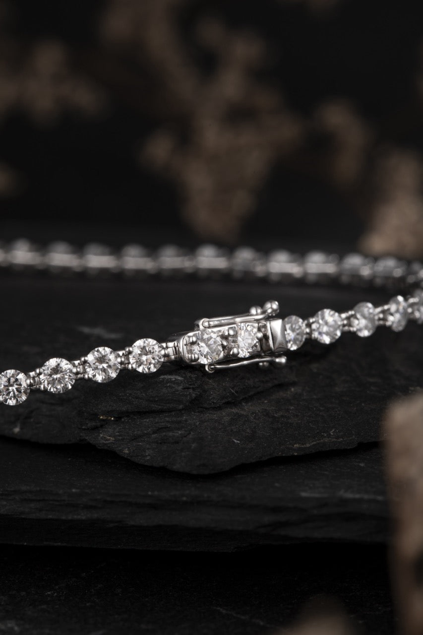5.1CT Round Lab‑Grown Diamond Tennis Bracelet With Box Clasp in 10K