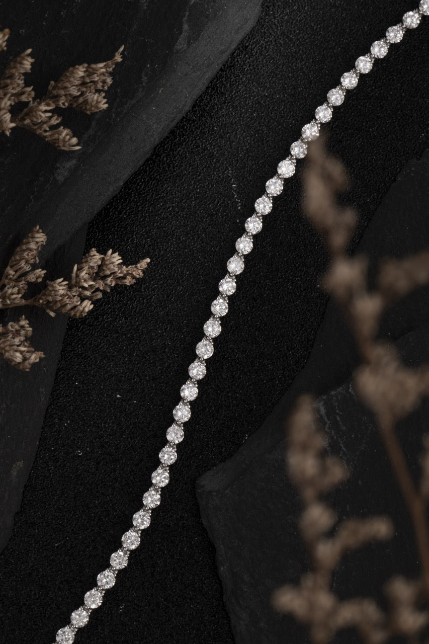 5.1CT Round Lab‑Grown Diamond Tennis Bracelet With Box Clasp in 10K