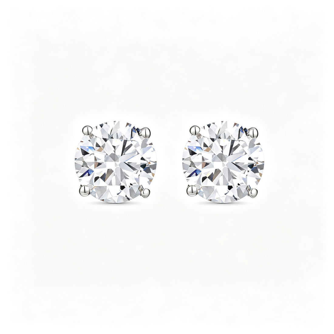 0.3CT Lab Diamond Round Stud Earrings in 14K