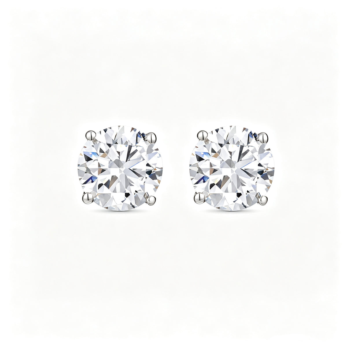 ⭐️0.2CT Lab Diamond Round Stud Earrings in 14K