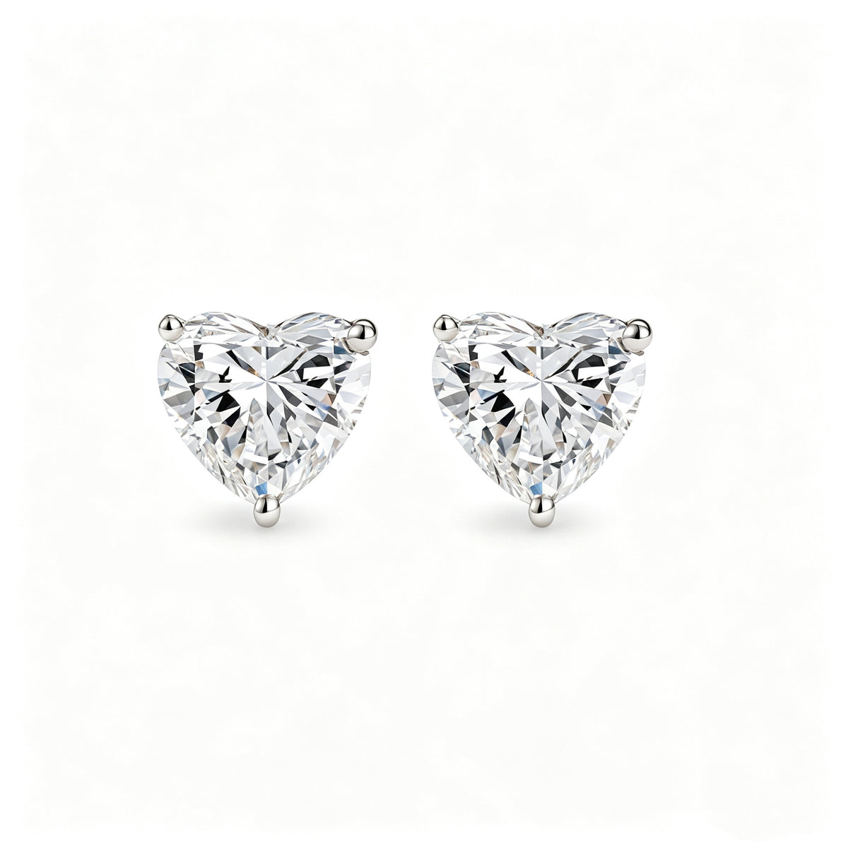 ⭐️0.64CT Lab Diamond Heart Stud Earrings in 14K Gold