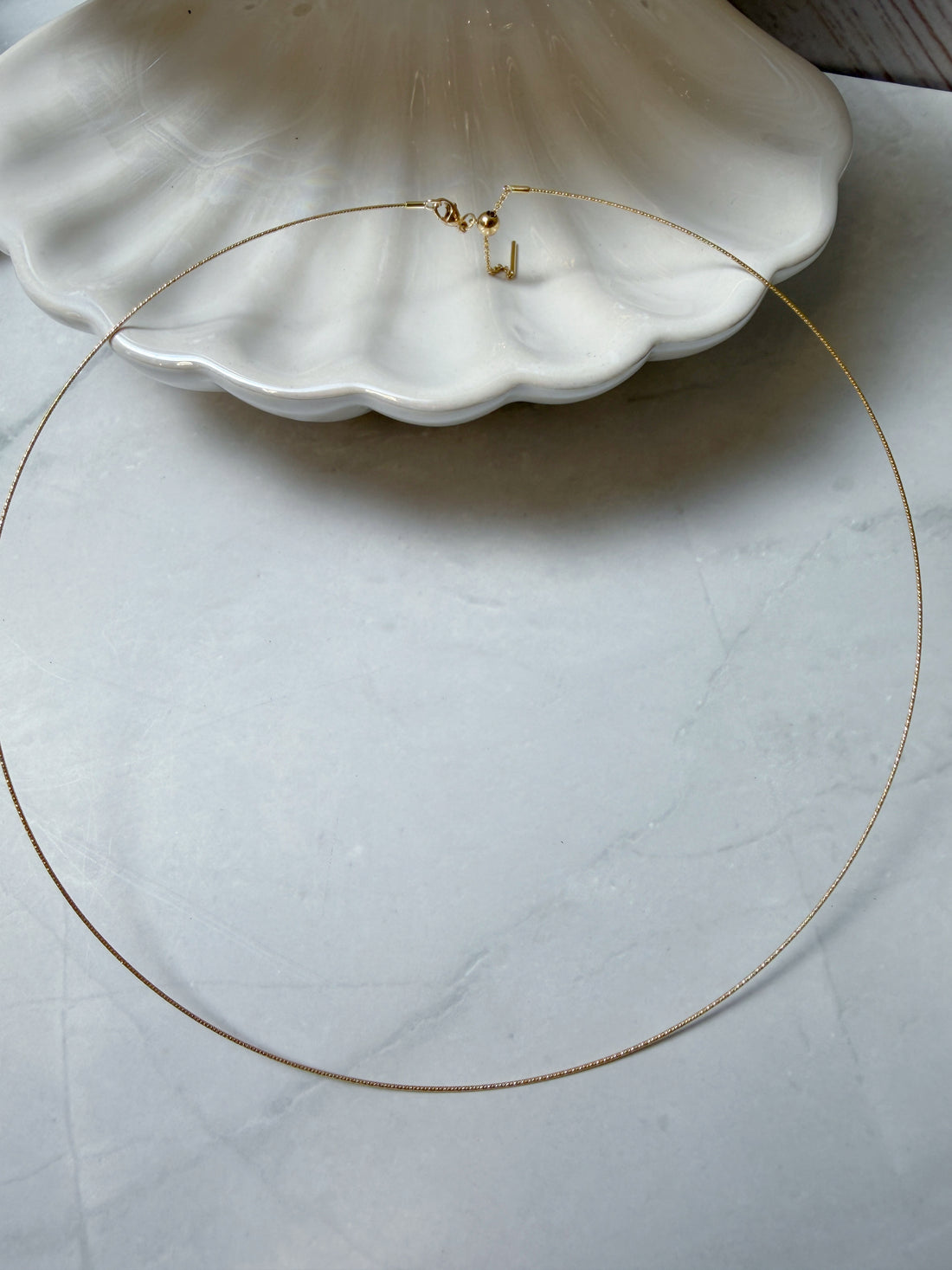 K18 Gold Italy Collar Necklace 0.6mm